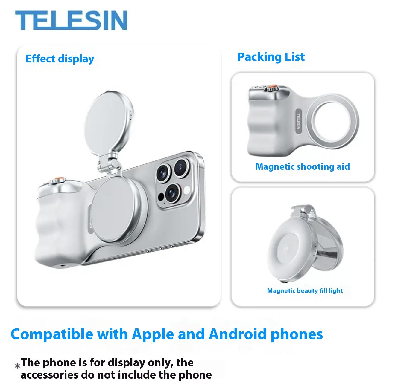 Magnetic Photography Handle Wireless Bluetooth Camera Aid